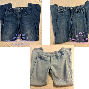 Girls Size 10 Jean Lot